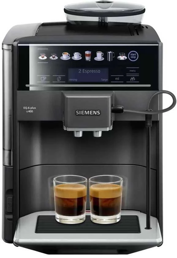 Kavos aparatas SIEMENS TE654319RW Slėgis 15 bar, Su pieno plakikliu, Automatinis, 1500 W, Juodas