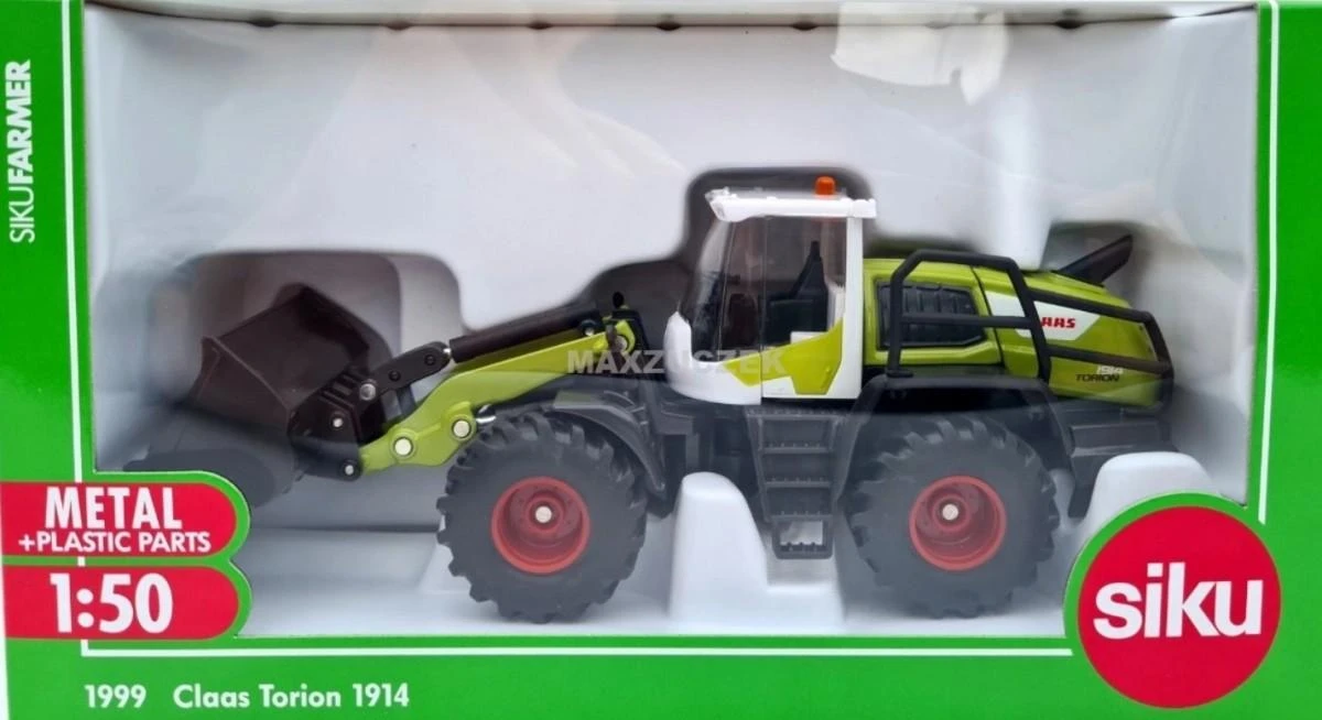 Žaislinis Claas Torion 1914 krautuvas Siku Farmer