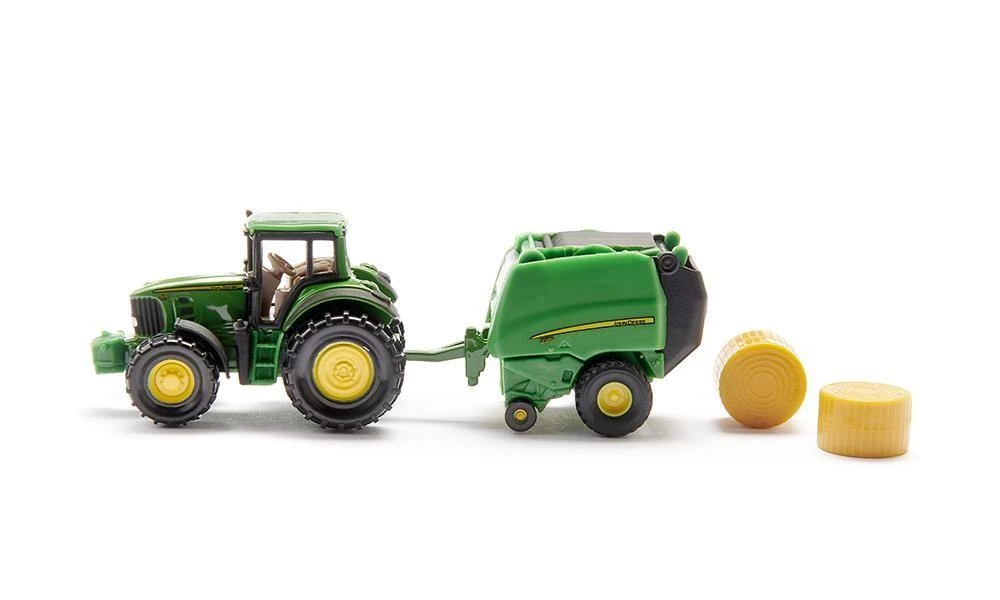 Siku John Deere traktorius su presu