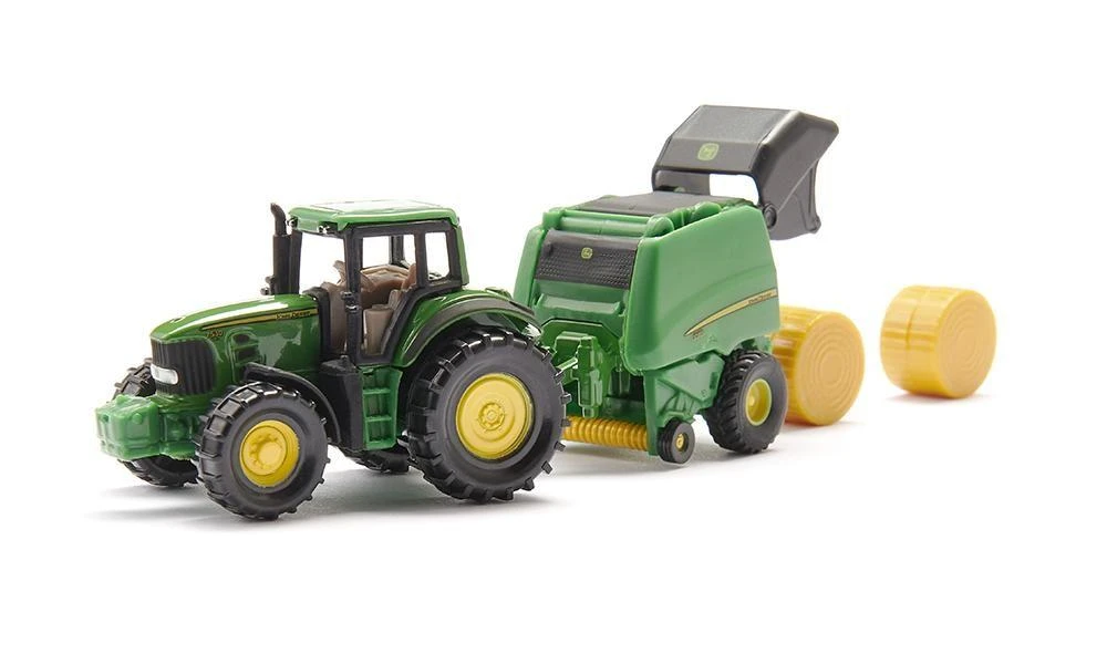 Siku John Deere traktorius su presu
