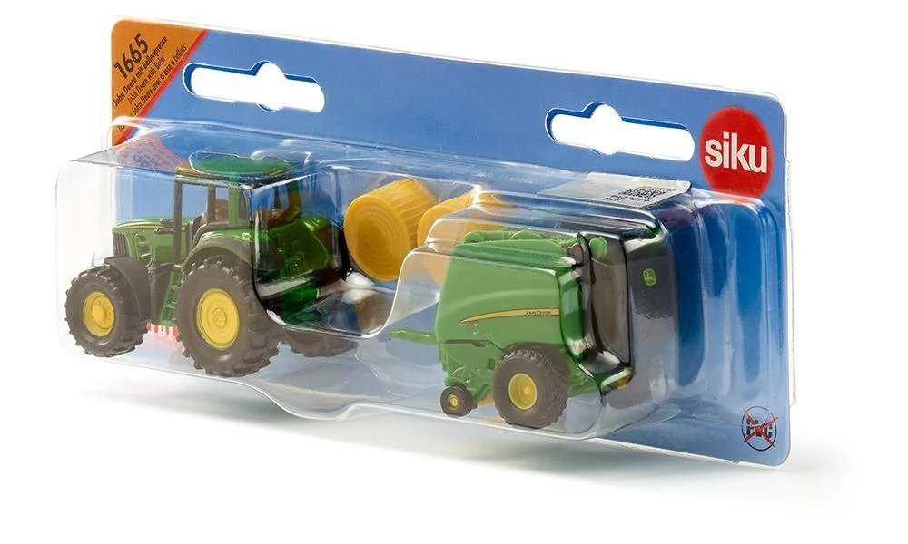 Siku John Deere traktorius su presu