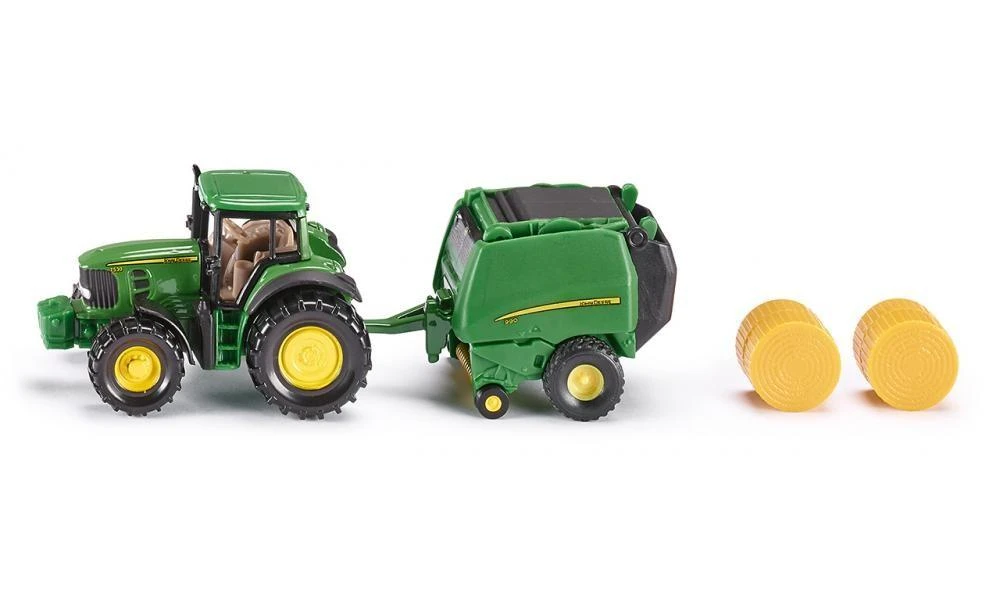 Siku John Deere traktorius su presu