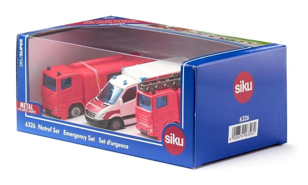 Žaislinis gelbėjimo transporto priemonių rinkinys Siku Super S6326