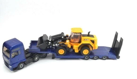 Žaislinis MAN TGX XXL sunkvežimis su JCB krautuvu Siku Super