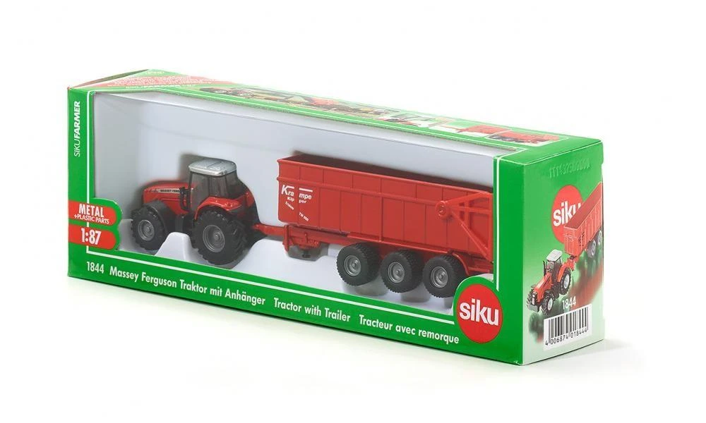 Siku traktorius Massey Ferguson su priekaba – 1844 m