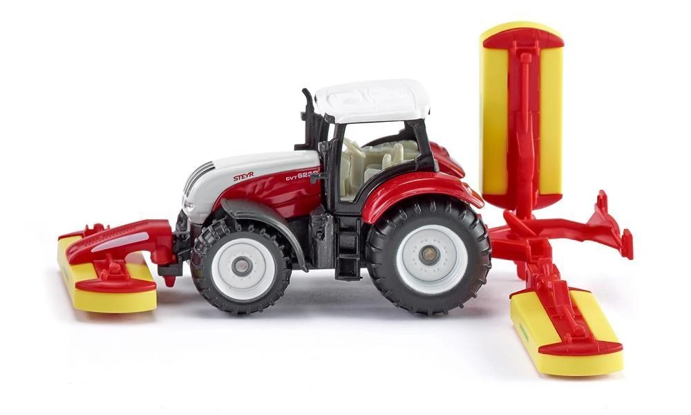 SIKU traktorius Steyr su Pöttinger šienapjove, 1672