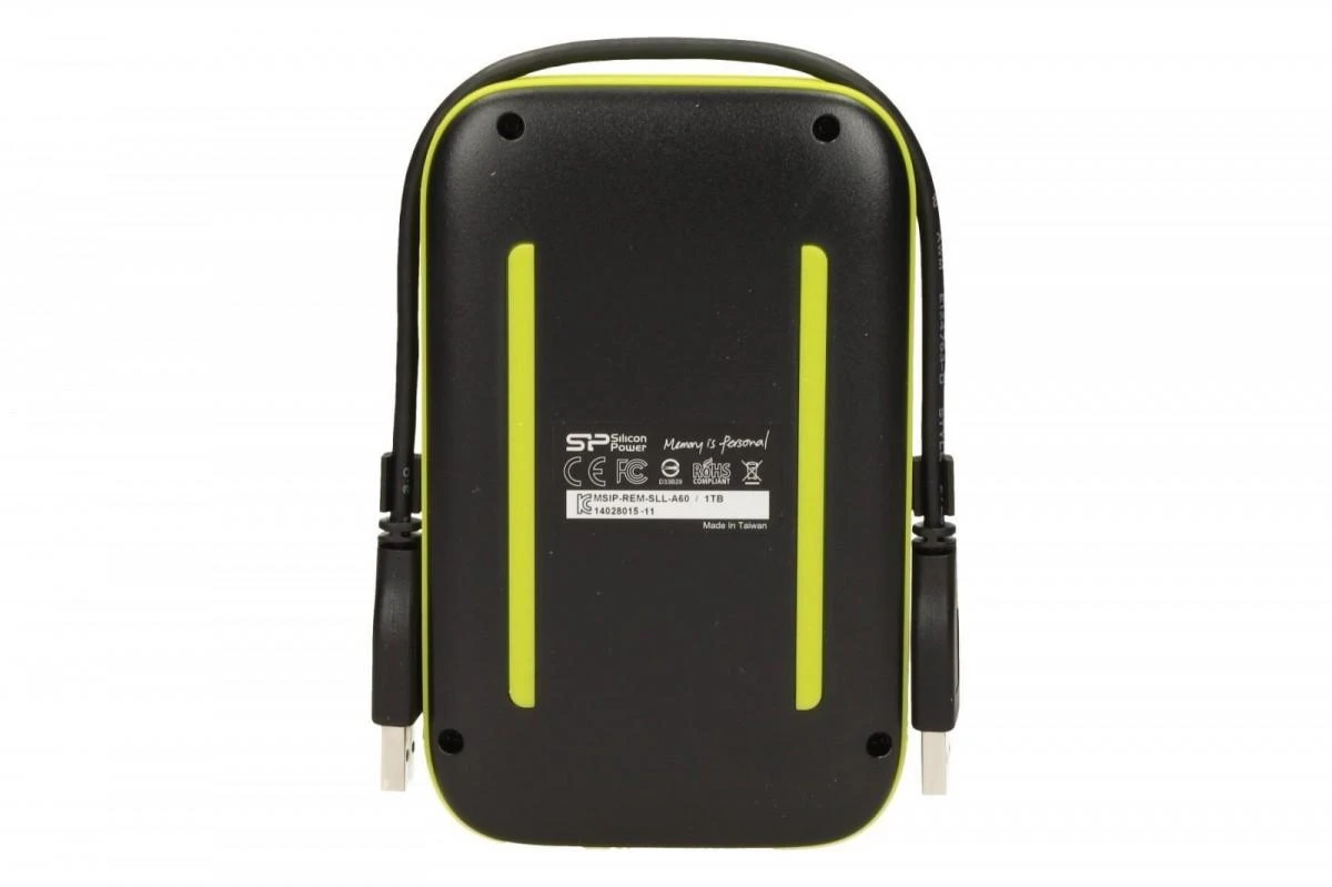 Kietasis diskas Silicon Power Armor A60 1TB 2.5 ", USB 3.1, Juodas/Žalias