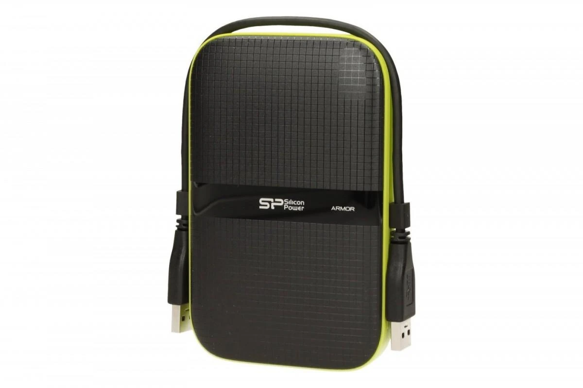 Kietasis diskas Silicon Power Armor A60 1TB 2.5 ", USB 3.1, Juodas/Žalias