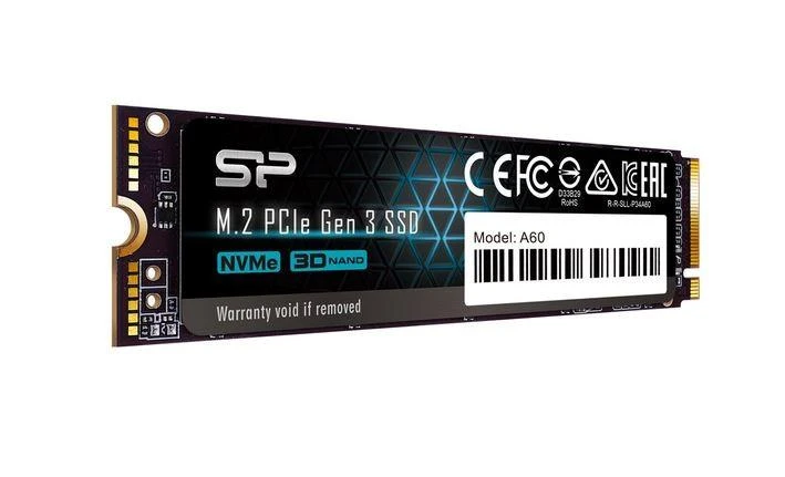 SILICON POWER KOMPIUTERIAI IR RYŠIAI SILICON POWER SSD Ace A60 2TB M.2 PCIe Gen3 x4 NVMe 2200/1600 Mb/s