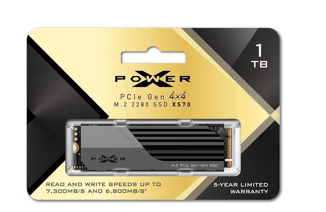Silicon Power | SSD | XS70 | 1000 GB | SSD form factor M.2 2280 | Solid-state drive sąsaja PCIe Gen4x4 | Skaitymo greitis 7300 MB/s | Rašymo greitis 6800 MB/s