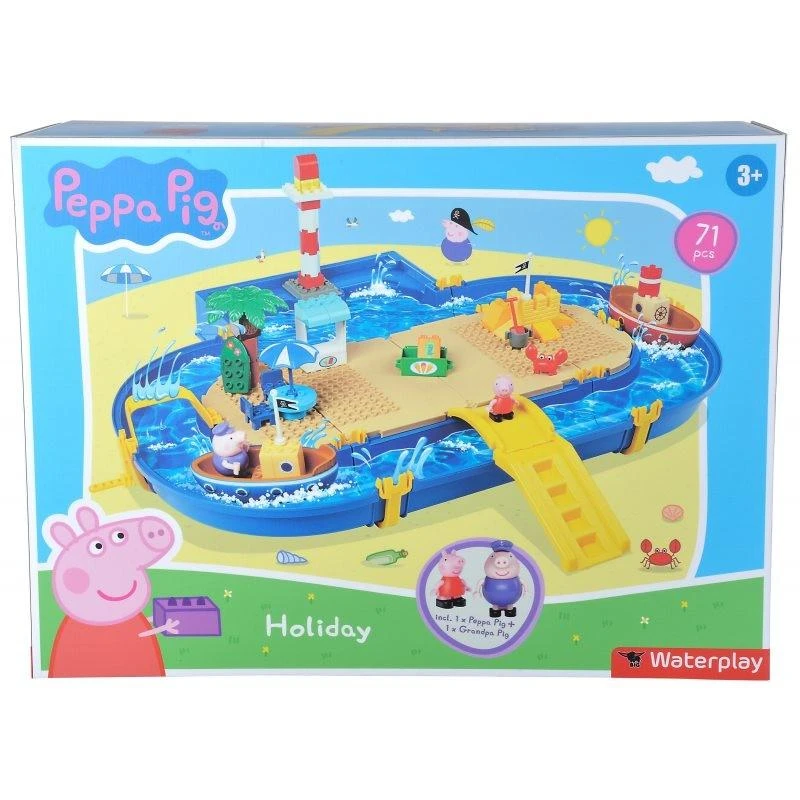Peppa Pig Didelis vandens žaidėjas atostogų kiaulė „Peppa“ vandens takelis vandens smėlio dėžė