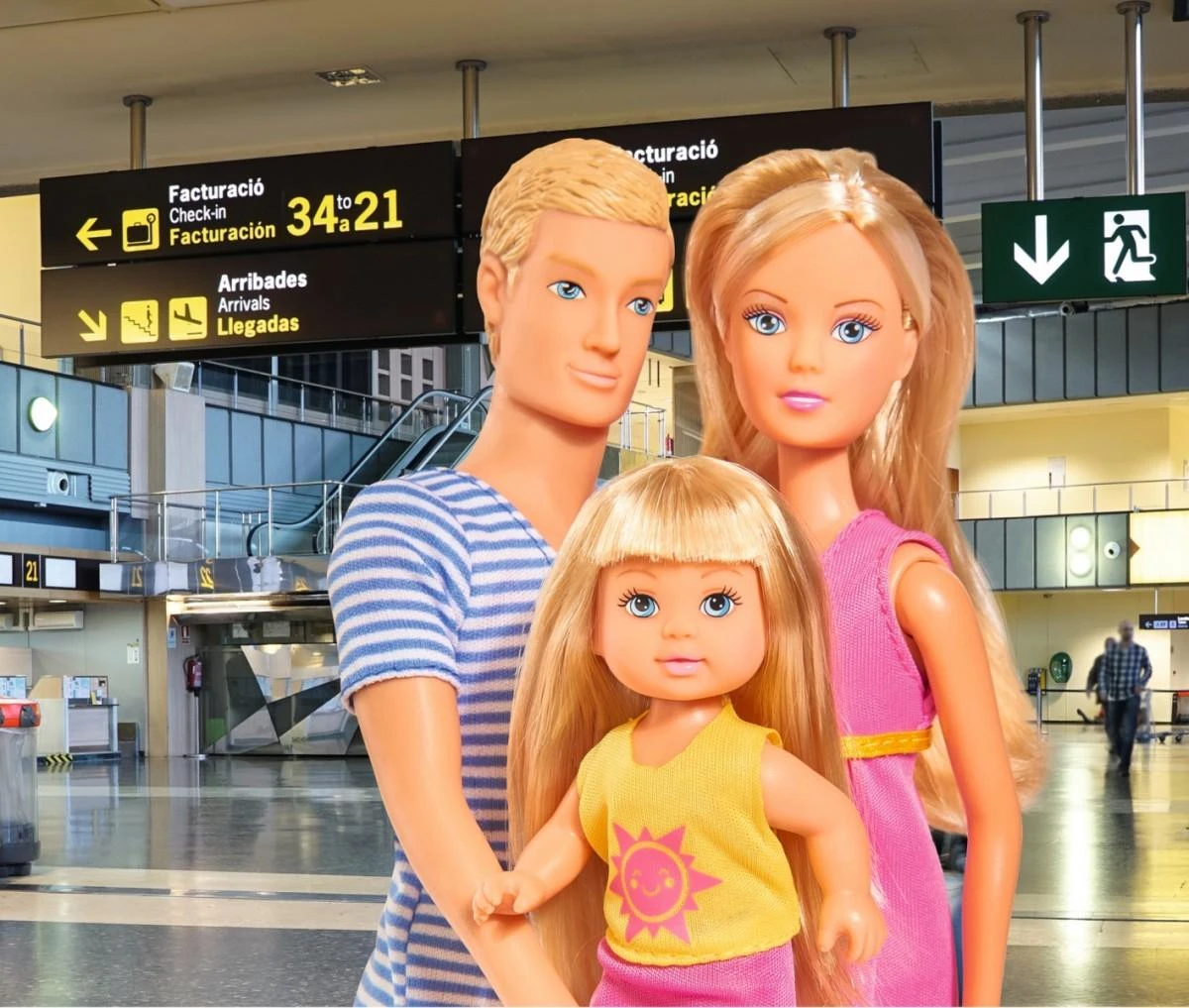 Simba Steffi lėlė nėštumo metu Kevino šeima su vaiku