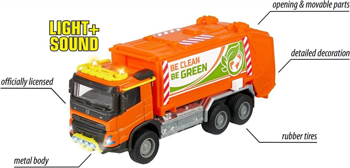 Majorette Grand Volvo Garbetry sunkvežimis 19cm