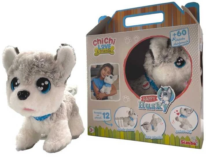 Simba Minkštas pliušinis interaktyvus husky šuo Chi Chi Love