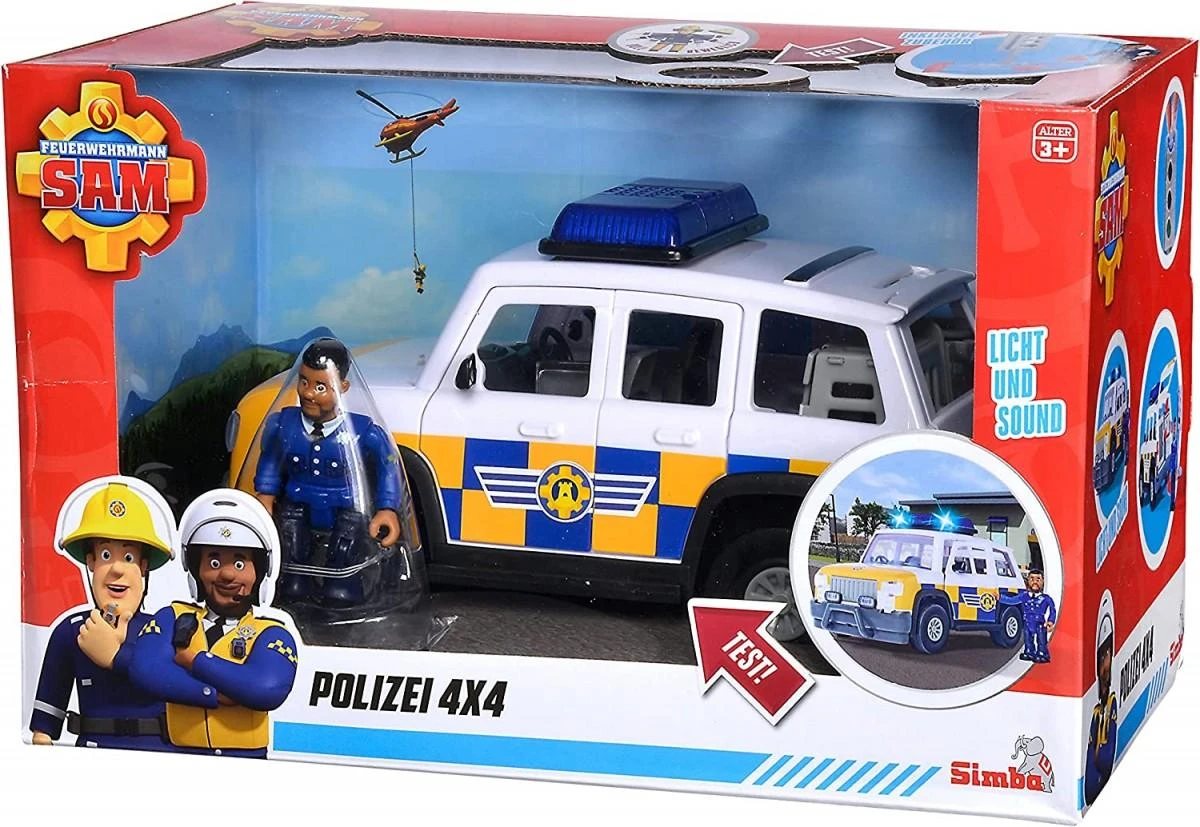 Pats „Simba“ ugniagesys Jeep policijos figūrėlė Malcolma