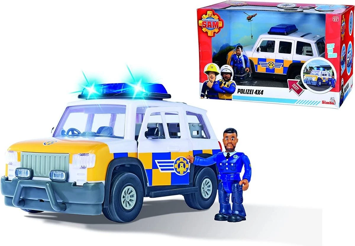 Pats „Simba“ ugniagesys Jeep policijos figūrėlė Malcolma