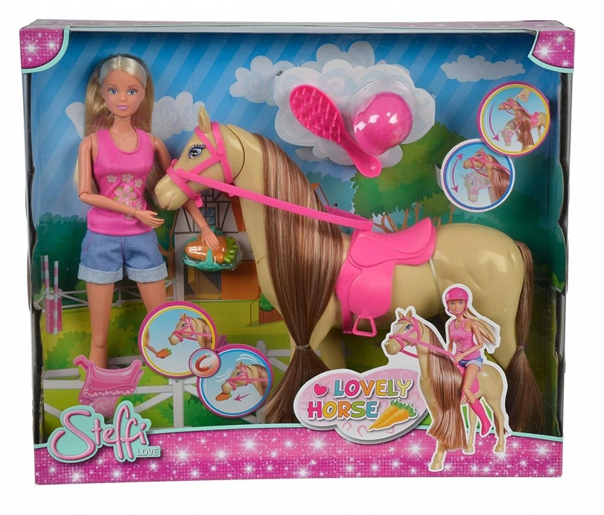 Pferd STEFFI LOVE lėlė su arkliu Lovely Horse, 105733052