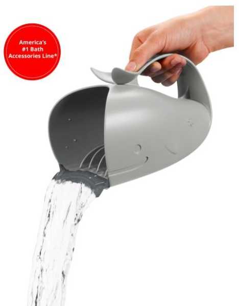 Skip Hop - MOBY krioklio formos vonios skalavimo priemonė - pilka