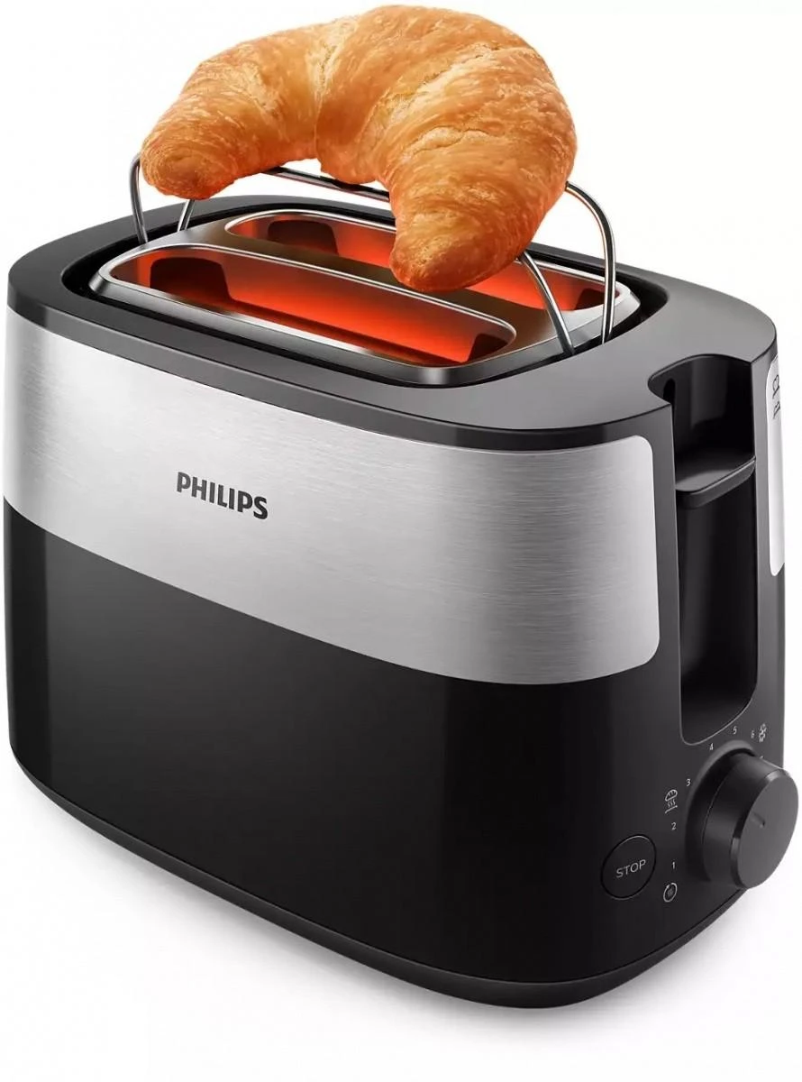 Skrudintuvas Philips Daily Collection Toaster HD2516/90, Juodas