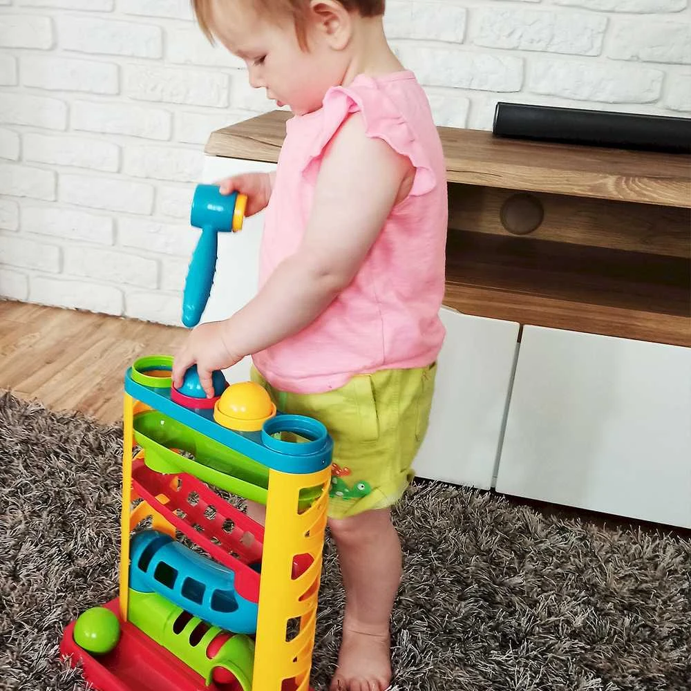 Smily Play Slidinėjimas kamuoliukams ir plaktukui