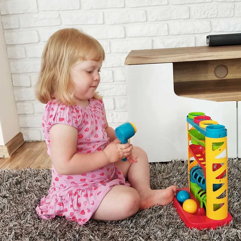 Smily Play Slidinėjimas kamuoliukams ir plaktukui