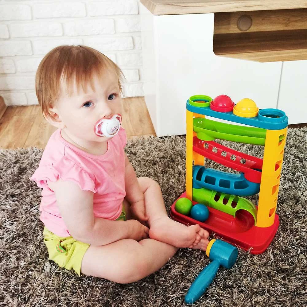 Smily Play Slidinėjimas kamuoliukams ir plaktukui