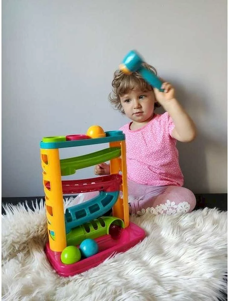 Smily Play Slidinėjimas kamuoliukams ir plaktukui