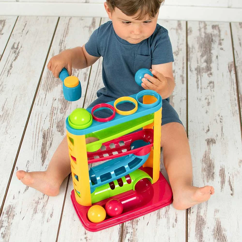 Smily Play Slidinėjimas kamuoliukams ir plaktukui
