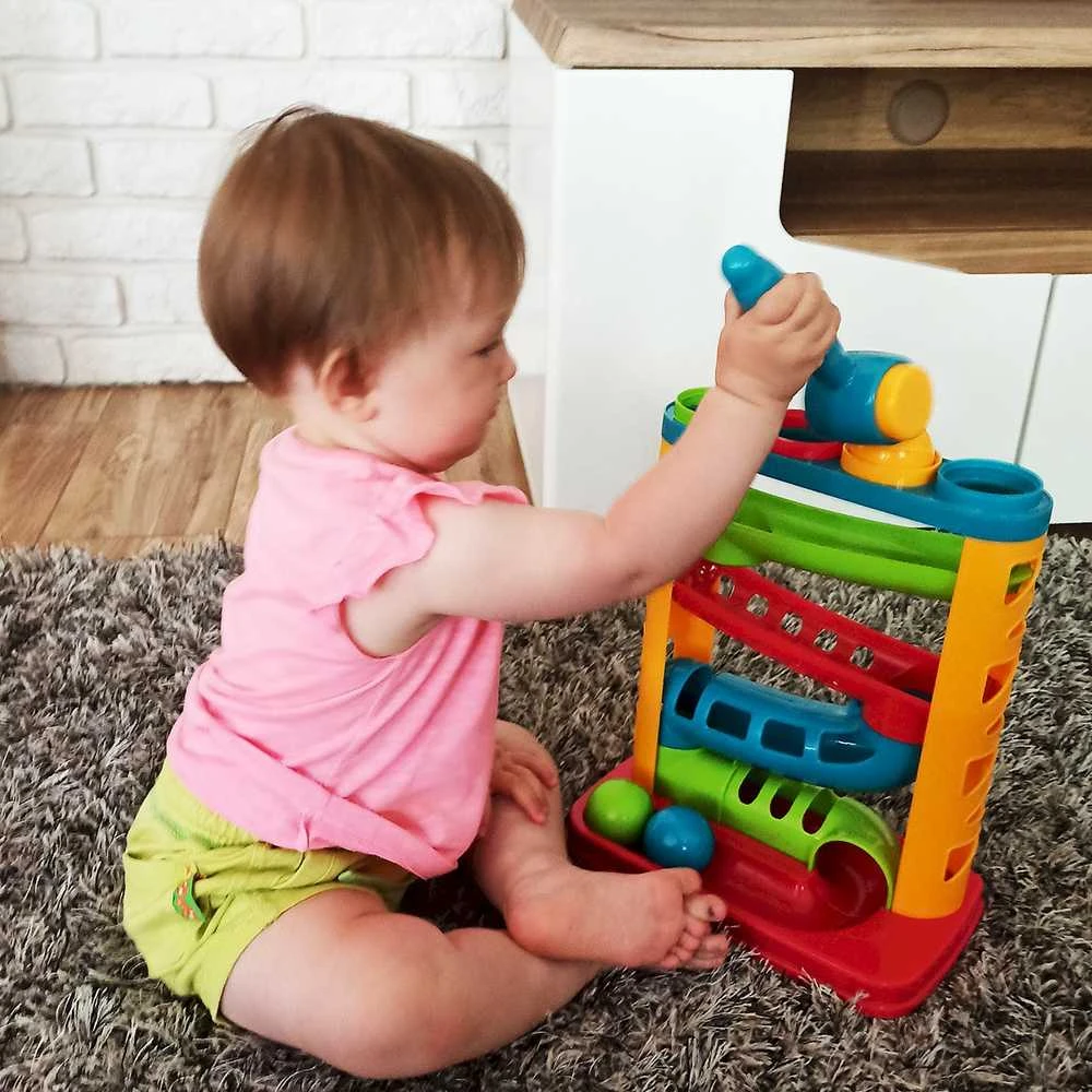 Smily Play Slidinėjimas kamuoliukams ir plaktukui