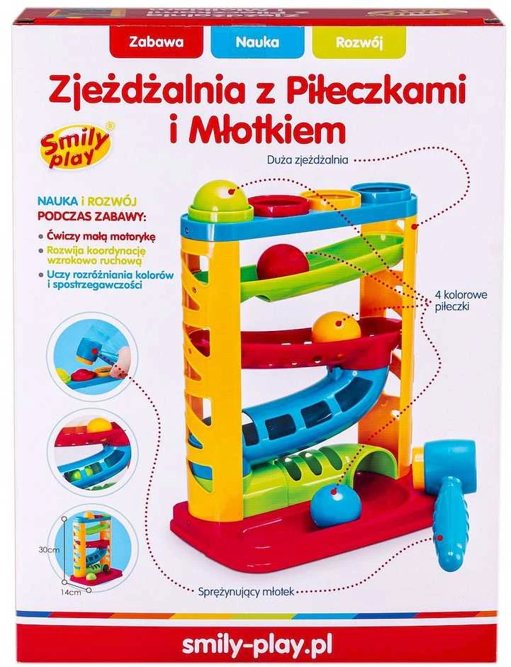 Smily Play Slidinėjimas kamuoliukams ir plaktukui