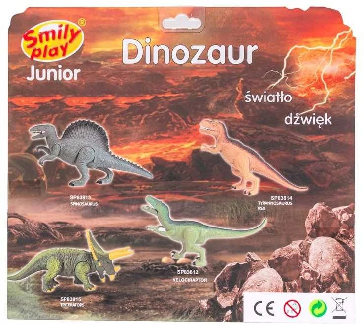 Smily Play Dinozaur šviečiantis su garsu, Raptor