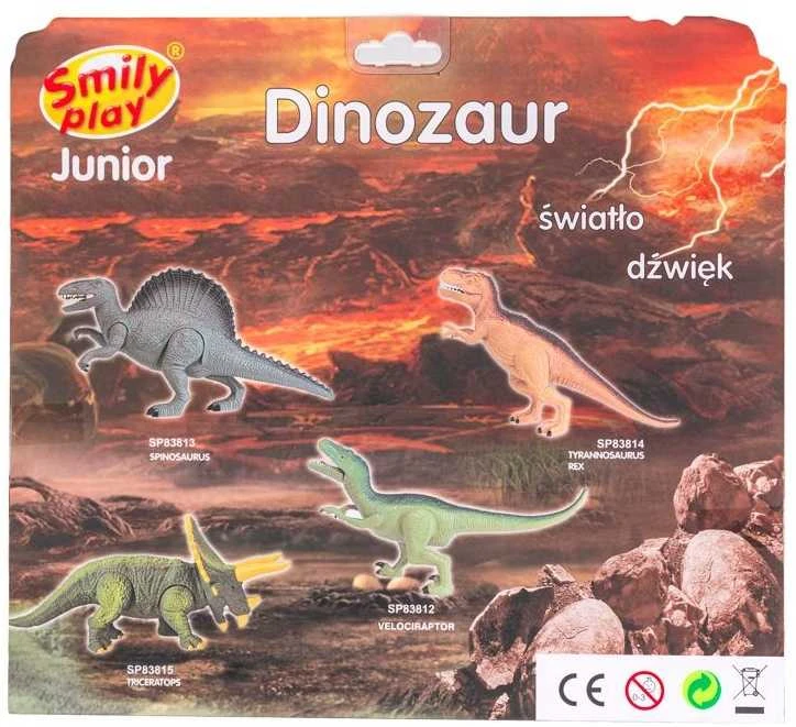 Figūrėlė Smily Play Dinozauras su šviesa ir garsu