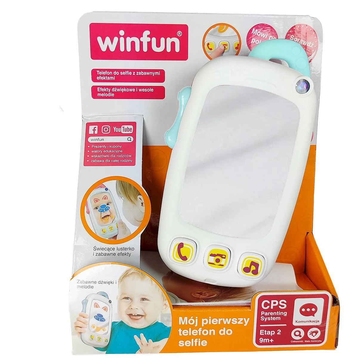 Smily Interaktyvus pirmasis kūdikių asmenukių telefonas Winfun R
