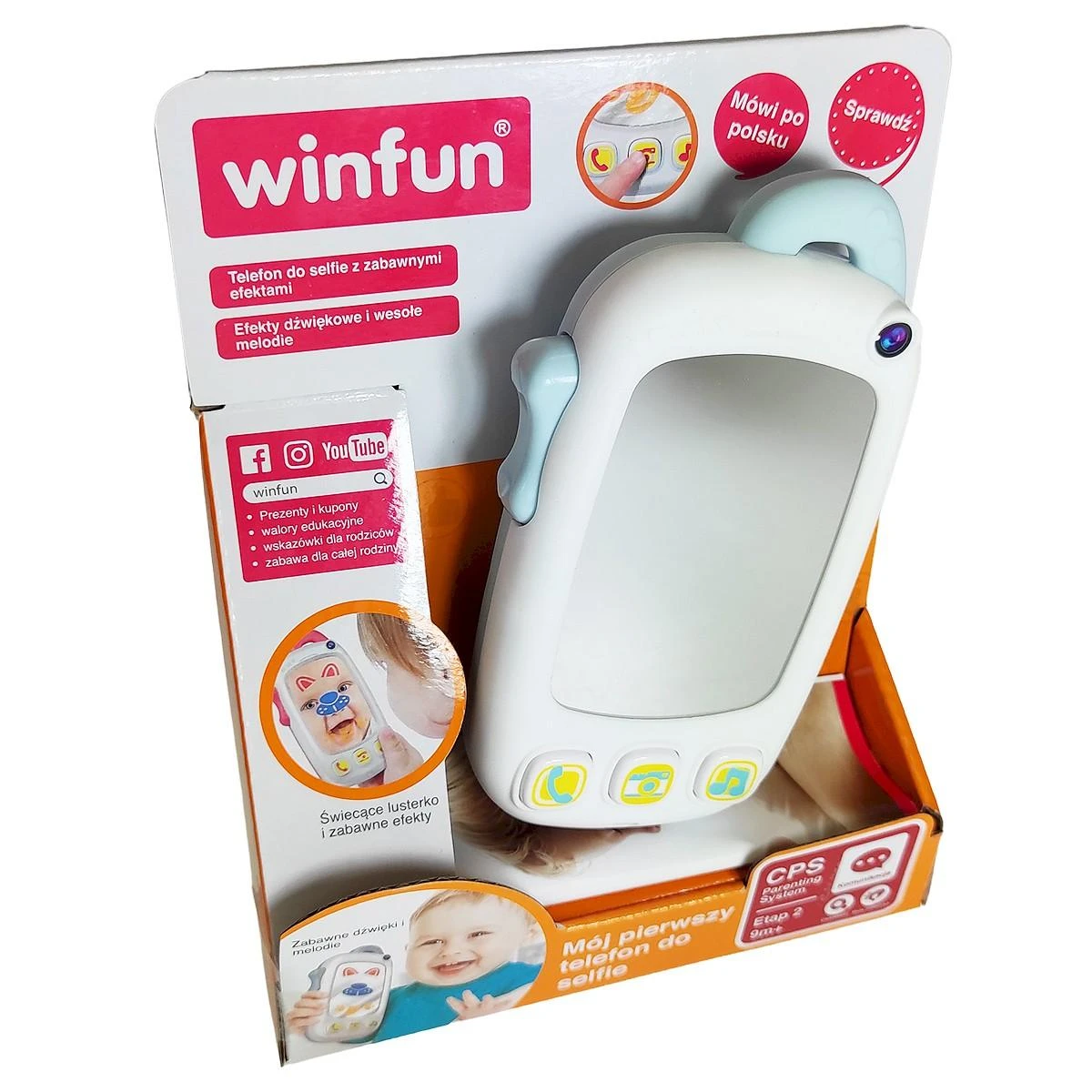 Smily Interaktyvus pirmasis kūdikių asmenukių telefonas Winfun R