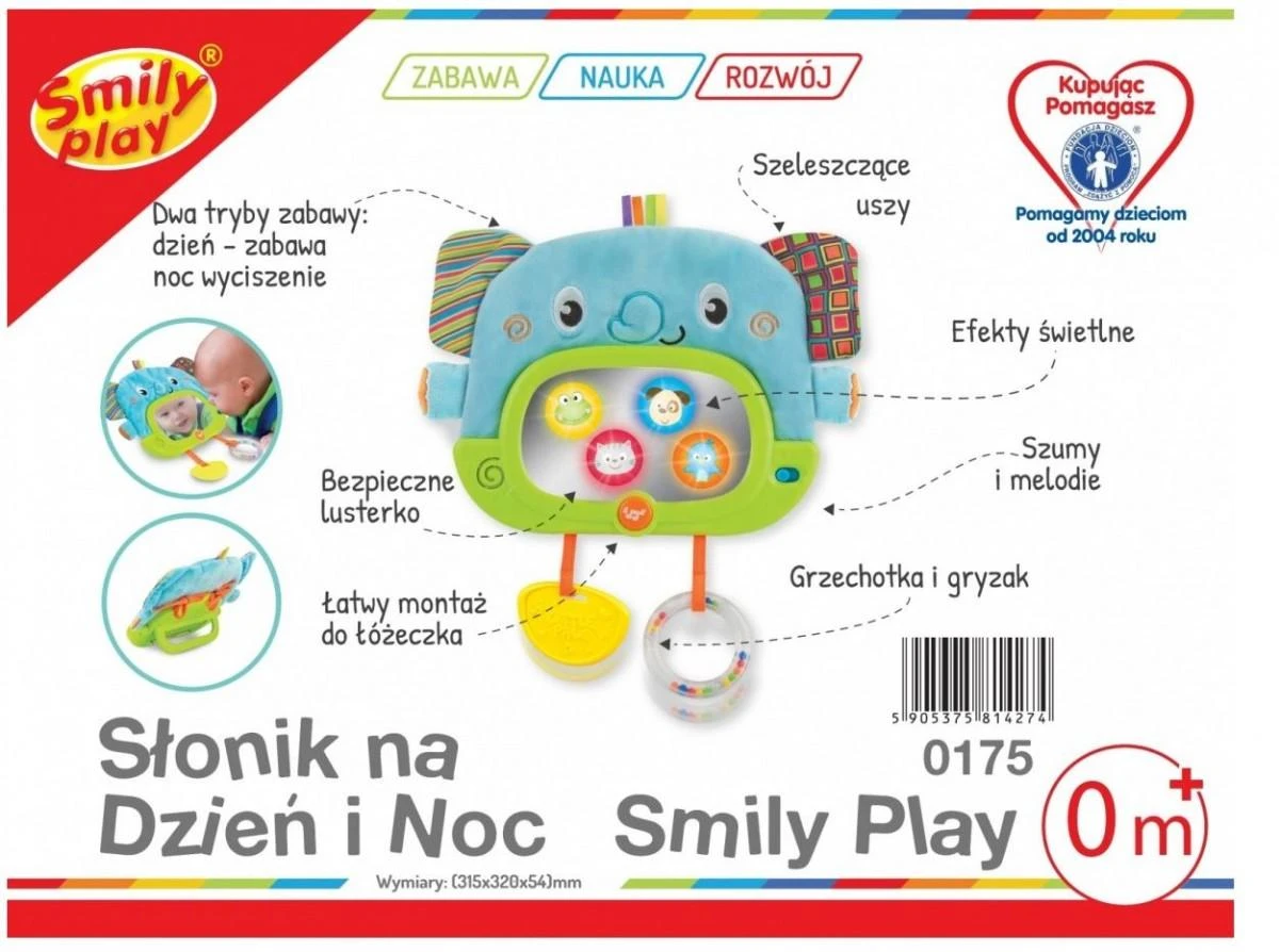 Smily Interaktyvus veidrodėlis kūdikiams Winfun - Drambliukas