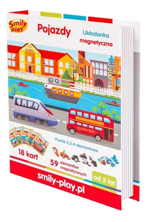 SMILY PLAY SP83883 transporto priemonių magnetinis dėlionės