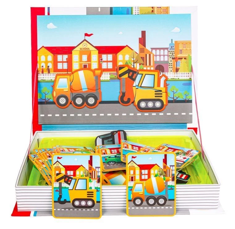 SMILY PLAY SP83883 transporto priemonių magnetinis dėlionės