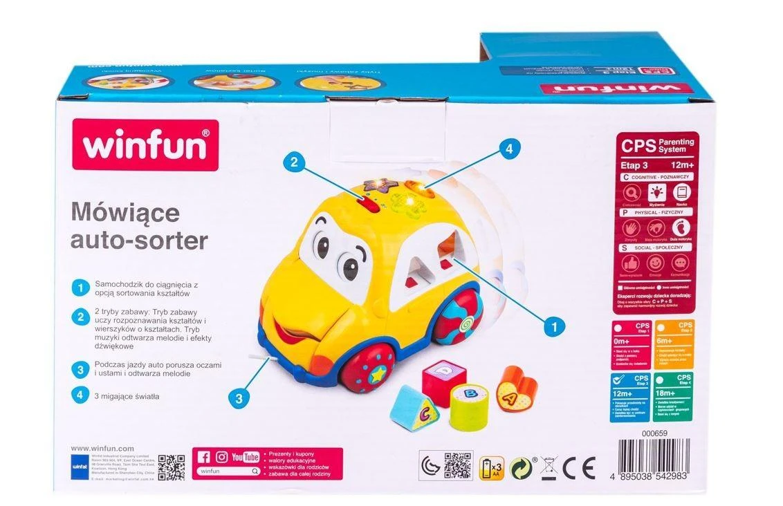Smily Žaislinis automobilis rūšiuoklė WinFun