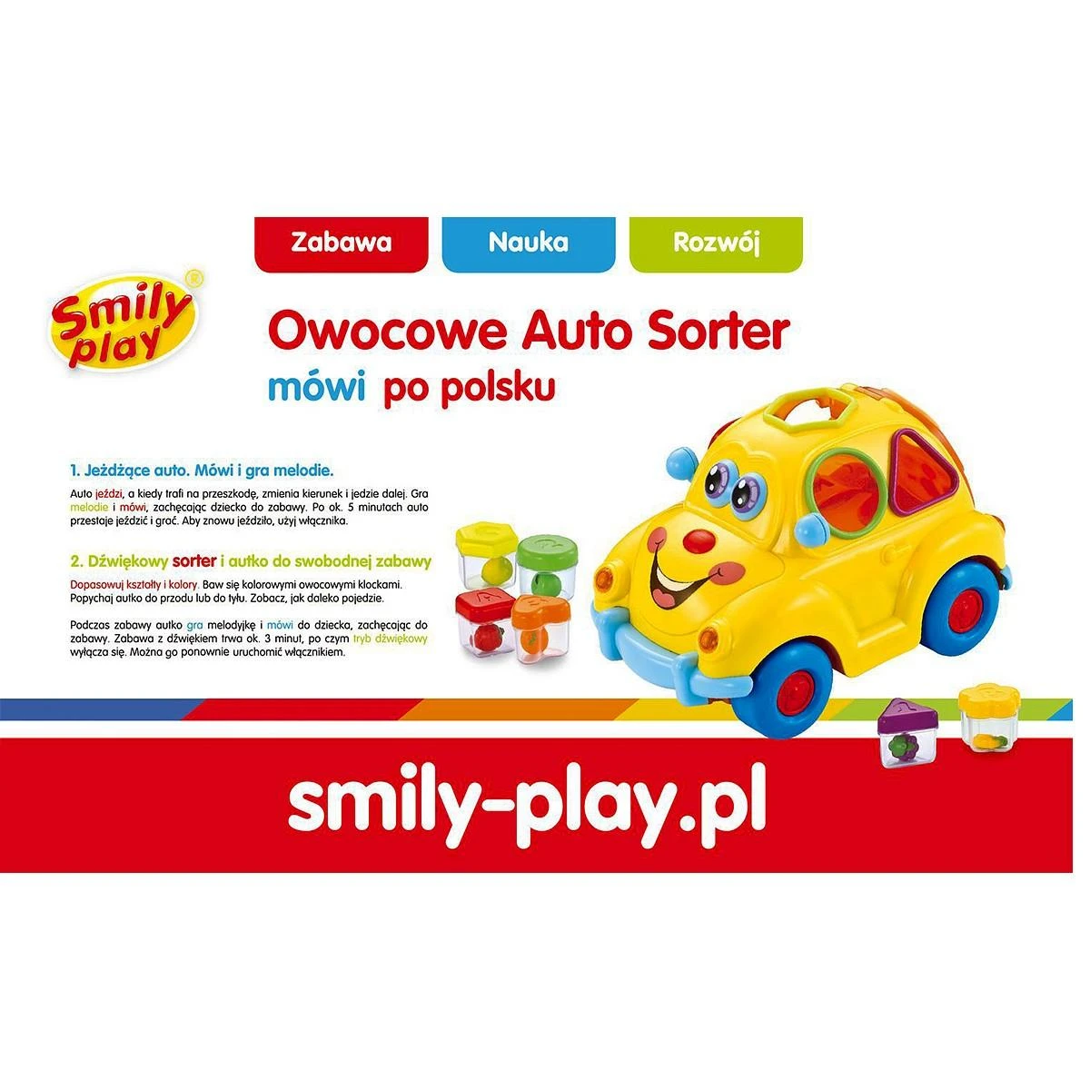 SMILY PLAY SP83668 juokingas automobilis su muzika