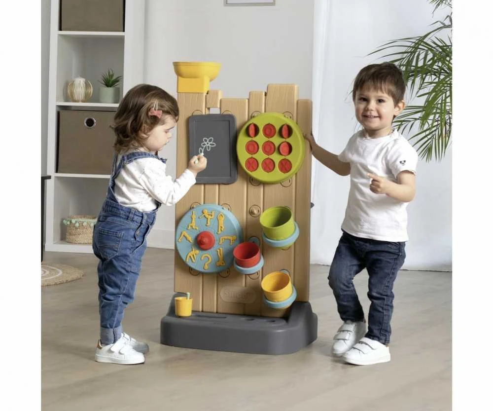 Smoby dvigubos rūšies veiklos siena - Montessori manipuliacija