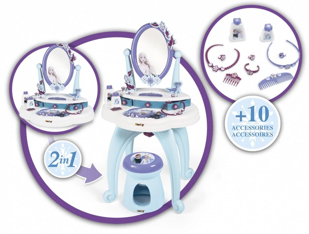 Smoby Frozen kosmetinis staliukas 2in1