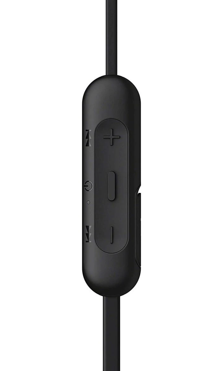 Belaidės į ausį įdedamos ausinės Sony WI-C310B su mikrofonu, Juodos