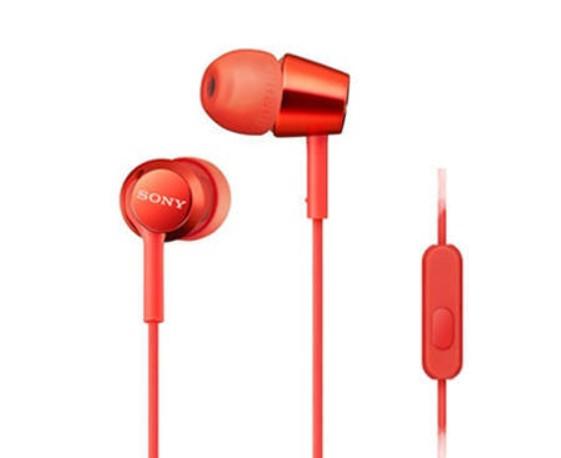 Sony MDR-EX155AP į ausis kišamos ausinės su mikrofonu, raudonos
