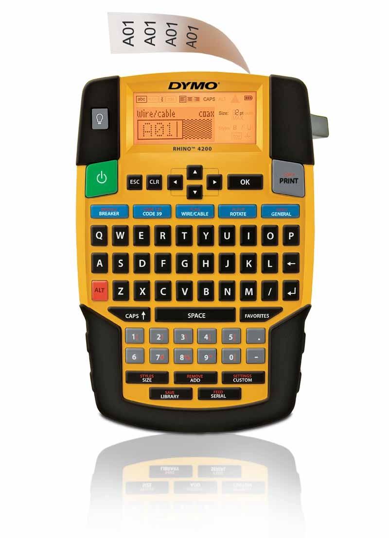 Spausdintuvas labels DYMO Rhino 4200 komplektas walizkowy 1852994 (Power supply, Suitcase)