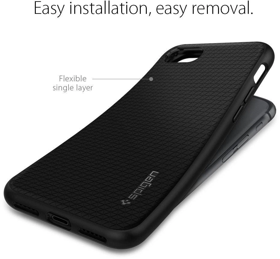Dėklas Spigen LIQUID AIR Apple iPhone 7 / 8 / SE 2020 / 2022 Juodas