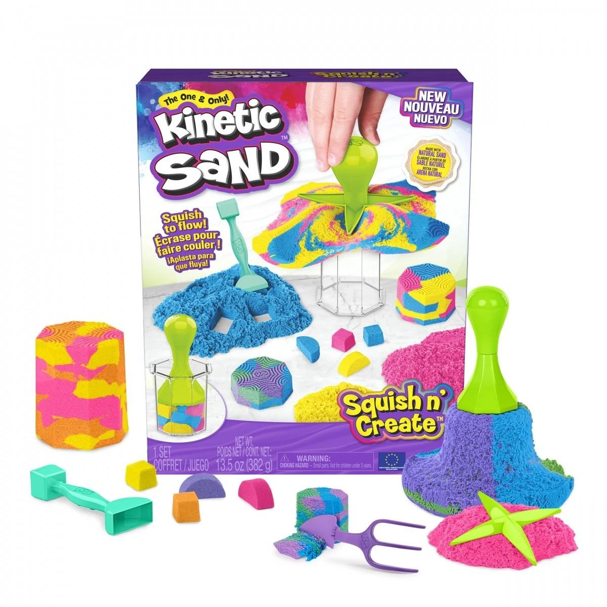 Spin Master KINETIC SAND Kinetinio smėlio rinkinys „Formuok ir kurk“