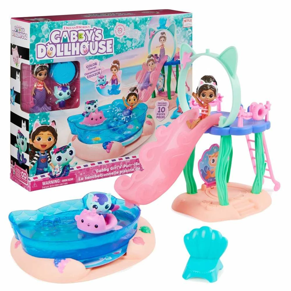 Spin Master Gabby's Dollhouse „Gabi's Cat House Pool Fun“ figūrėlių rinkinys 6067878 WB3