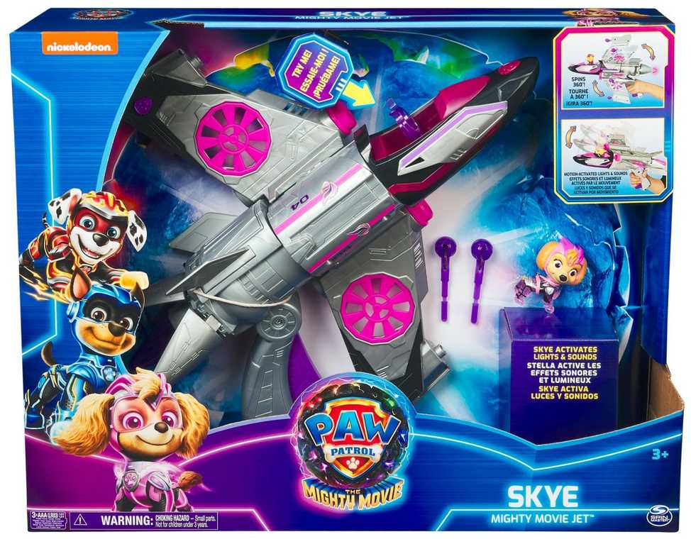 Spin Master PAW Patrol The Mighty Movie - Lėktuvas "Skyes" su garso ir šviesų efektais