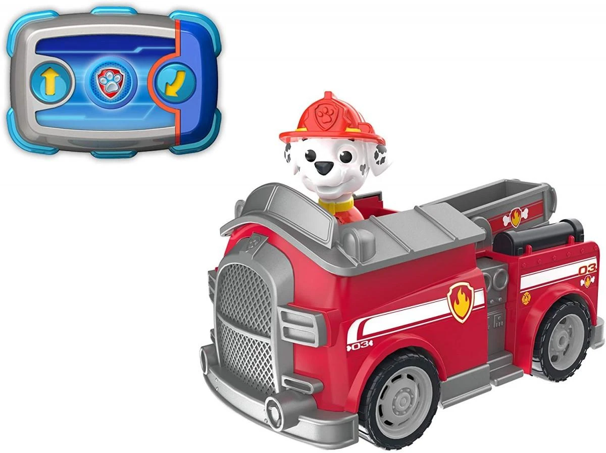 Spin Master Spin Master Paw Patrol nuotoliniu būdu valdomas gaisrinis automobilis Marshall + universalus nuotolinio valdymo pultas
