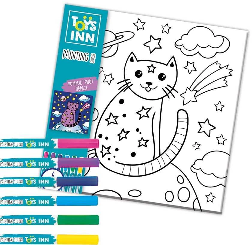 Stnux Spalvinimo rinkinys su katinu ir markeriais